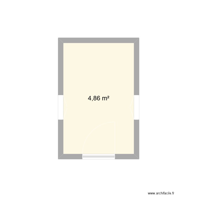 fournil. Plan de 1 pièce et 5 m2