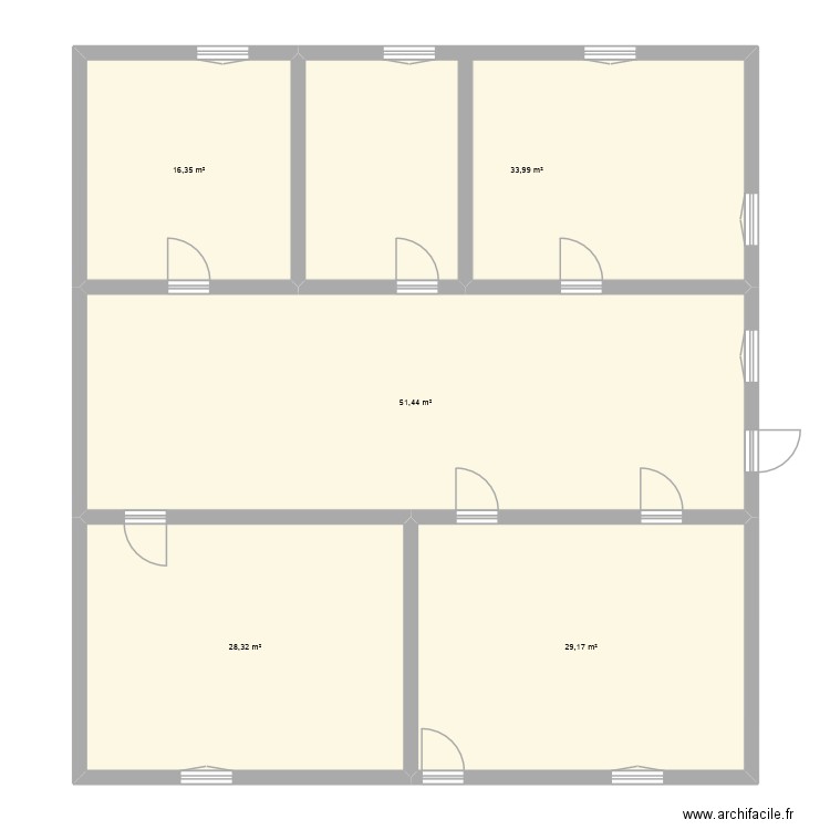 La Taillade v1. Plan de 5 pièces et 159 m2
