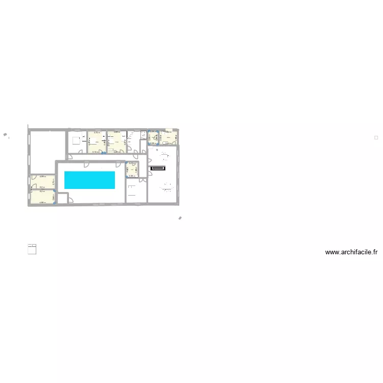 BATIMENT ST JEAN. Plan de 6 pièces et 85 m²