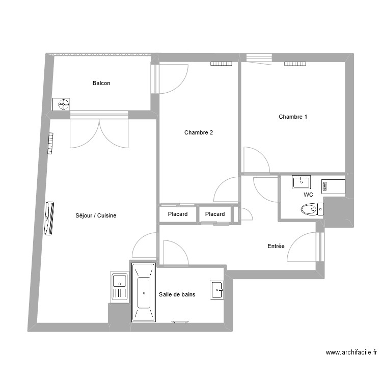 Lepetz. Plan de 12 pièces et 65 m2