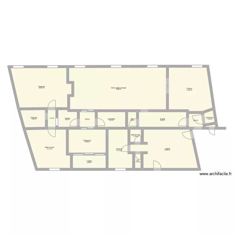 Appartement bonne maman. Plan de 19  et 201 m²
