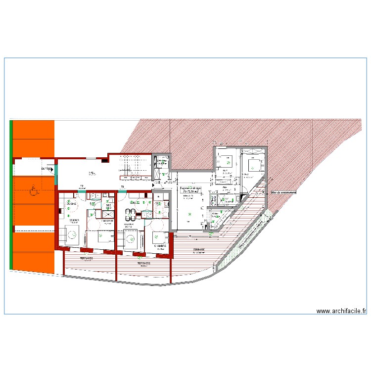 Casavone RDC 9app. Plan de 0 pièce et 0 m2