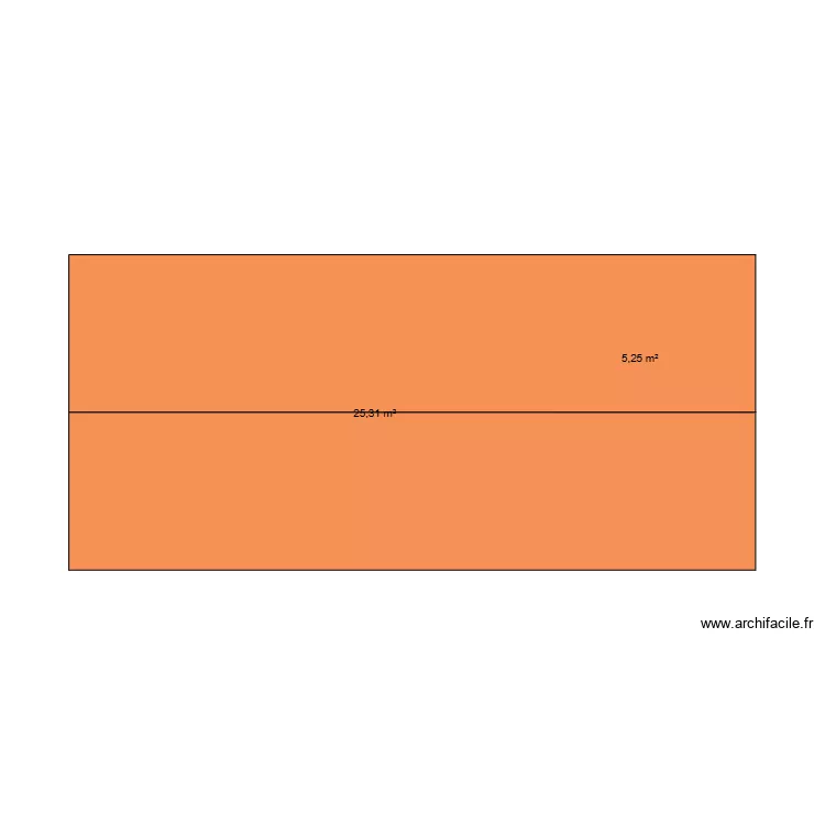 gabin. Plan de 2  et 31 m²
