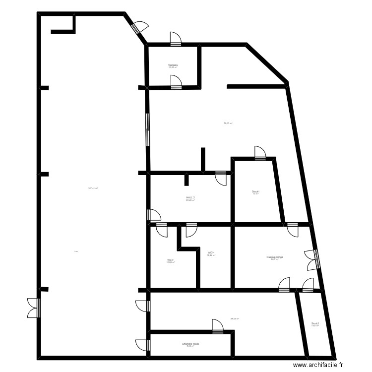 LFB-001. Plan de 11 pièces et 420 m2