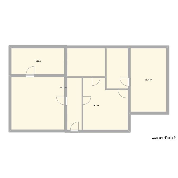 Julien Gandveau. Plan de 4 pièces et 112 m2