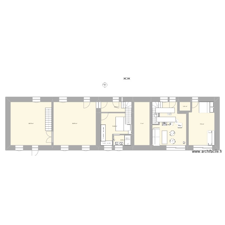 Logis du bocage. Plan de 9 pièces et 131 m2