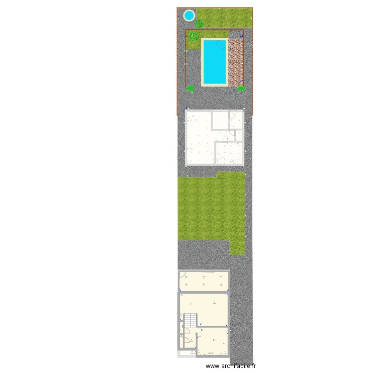 Poolhouse 5 + plong. Plan de 25 pièces et 282 m2