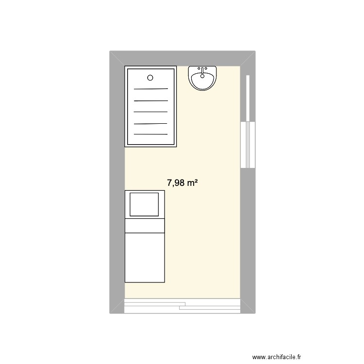 garage VAD. Plan de 1 pièce et 8 m2