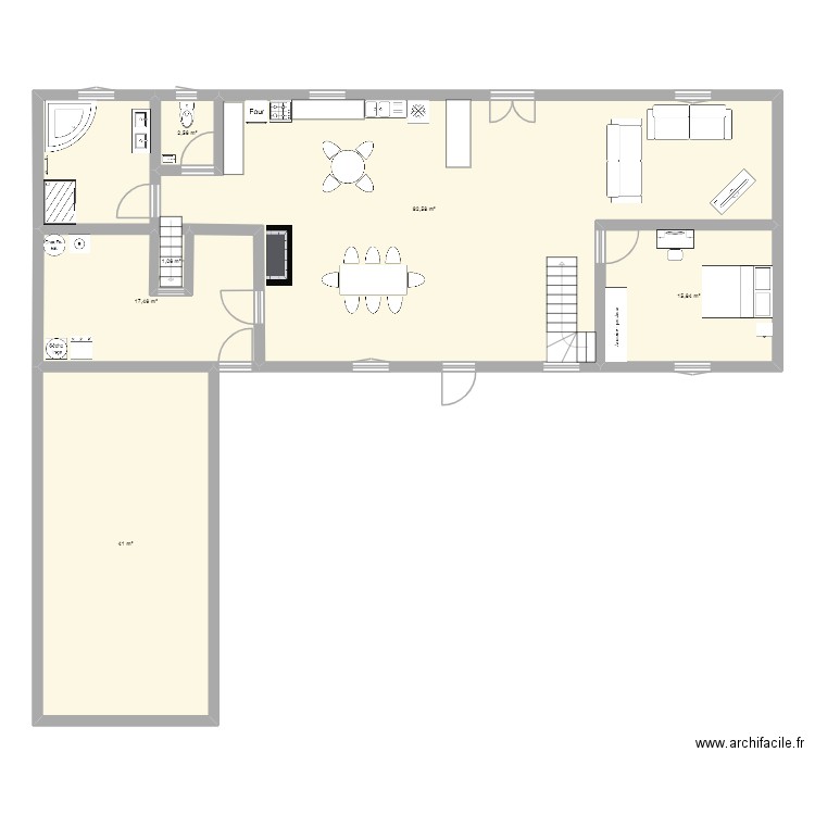 maison v3. Plan de 6 pièces et 171 m2