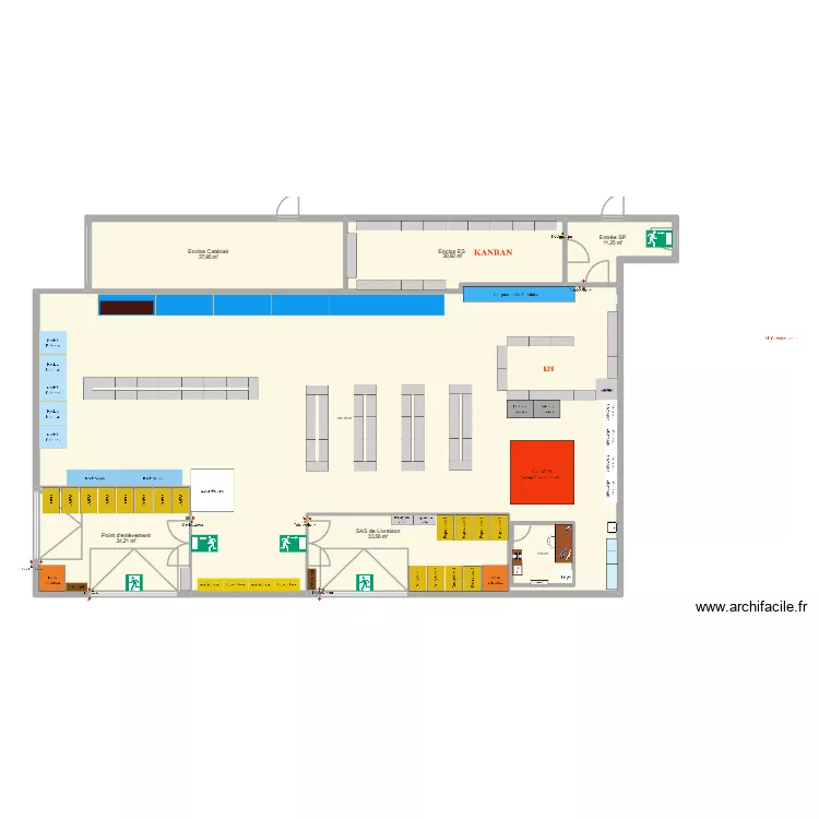 ARL1. Plan de 7  et 466 m²