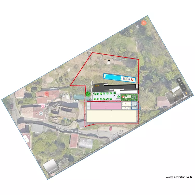 Champagne 2025 -2 serres existantes -volumes +jardin +2chambres. Plan de 