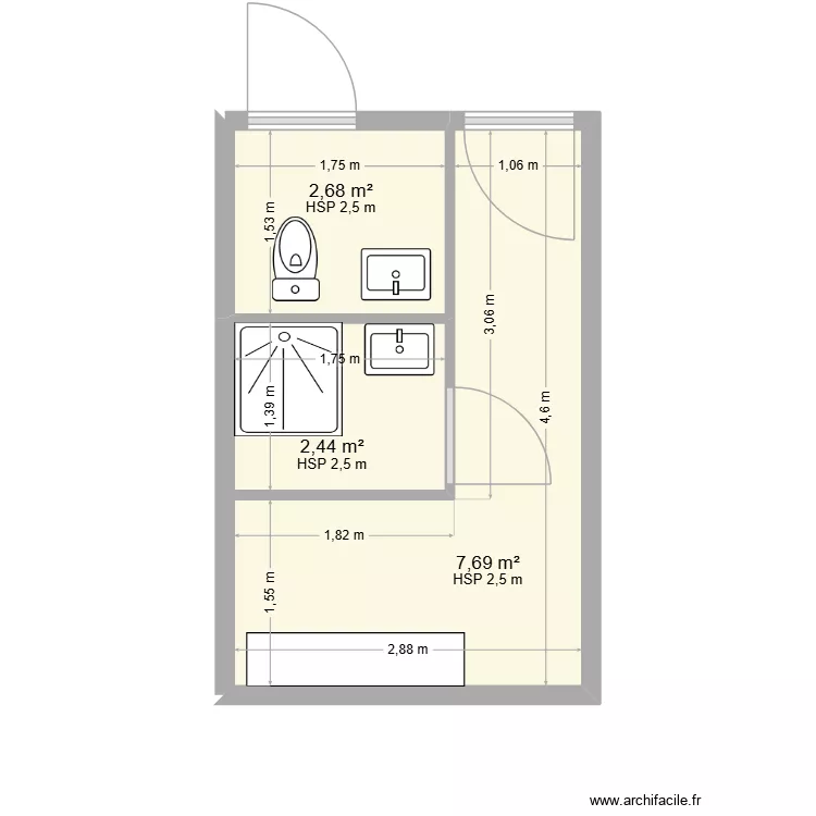 maillard. Plan de 3 et 13 m² maillard. Plan de 3 et 13 m²
