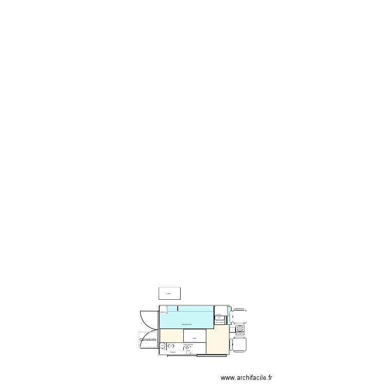 Jumpy3. Plan de 1 pièce et 3 m2