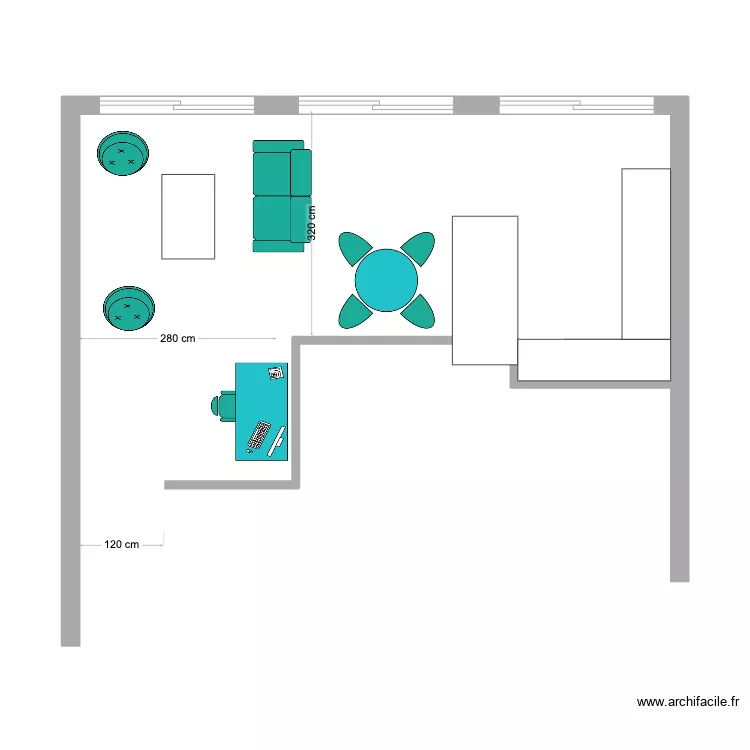 Appart papy St didier. Plan de 