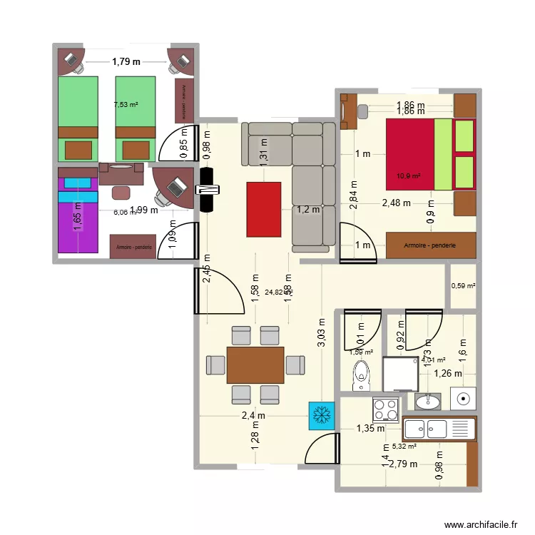 ania. Plan de 8 et 61 m² ania. Plan de 8 et 61 m²