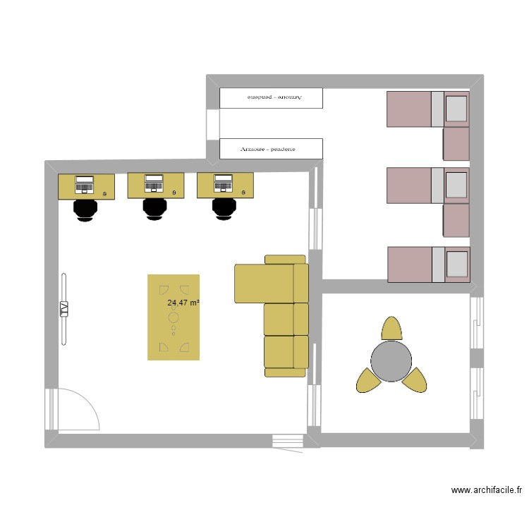 chambre ideale. Plan de 0 pièce et 0 m2