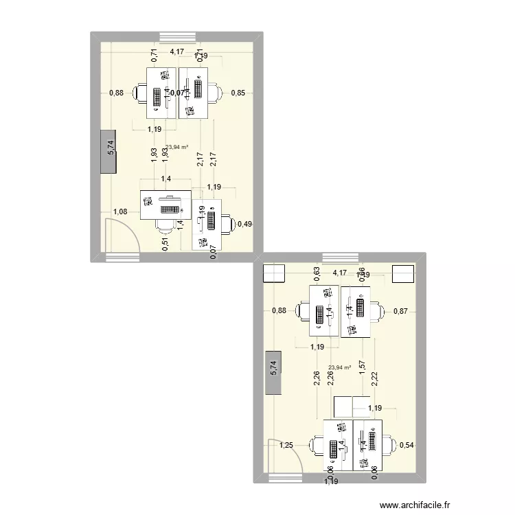 bureau locatif options. Plan de 2 et 48 m² bureau locatif options. Plan de 2 et 48 m²