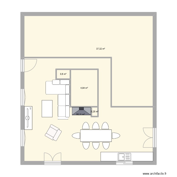 Maison Lili Mimi. Plan de 5 pièces et 100 m2