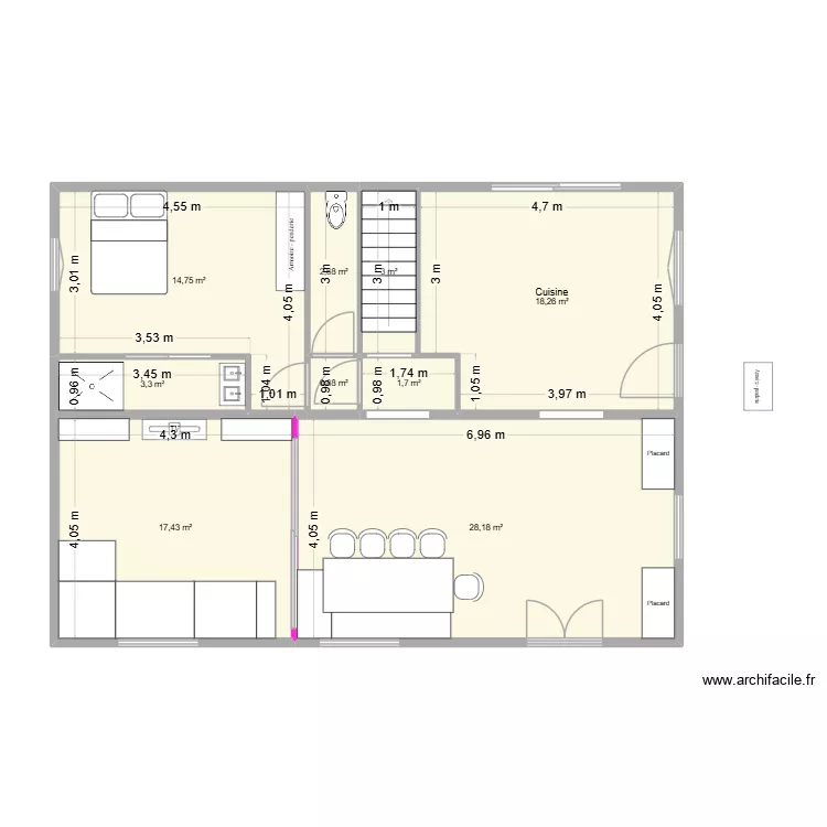 ETAGE Version définitive 04082026. Plan de 9 et 90 m² ETAGE Version définitive 04082026. Plan de 9 et 90 m²
