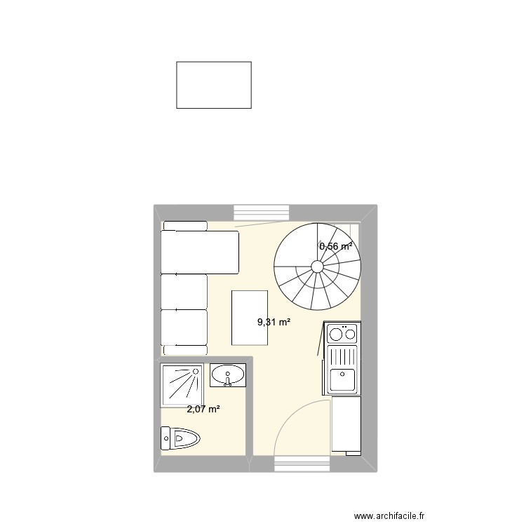 studio 12m2 2nethes. Plan de 0 pièce et 0 m2