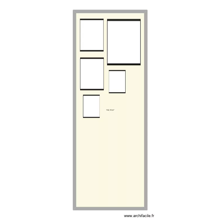 testpancarte. Plan de 1  et 102 m²