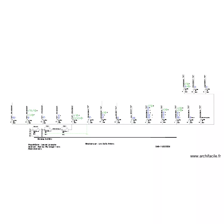 Plan electrique josephe 1bis. Plan de 