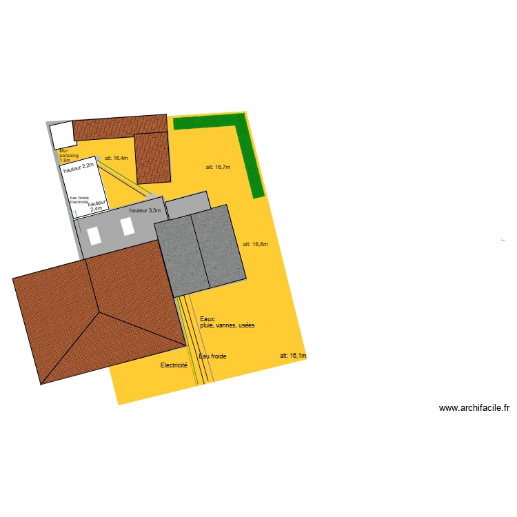 Plan de masse apr&egrave;s. Plan de 0 pièce et 0 m2