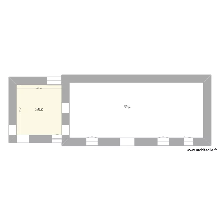 tranche 2_ murs nus_ouvertures. Plan de 