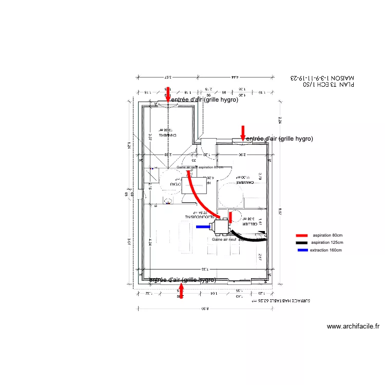 SCI MAJEAU T3 VMC. Plan de 