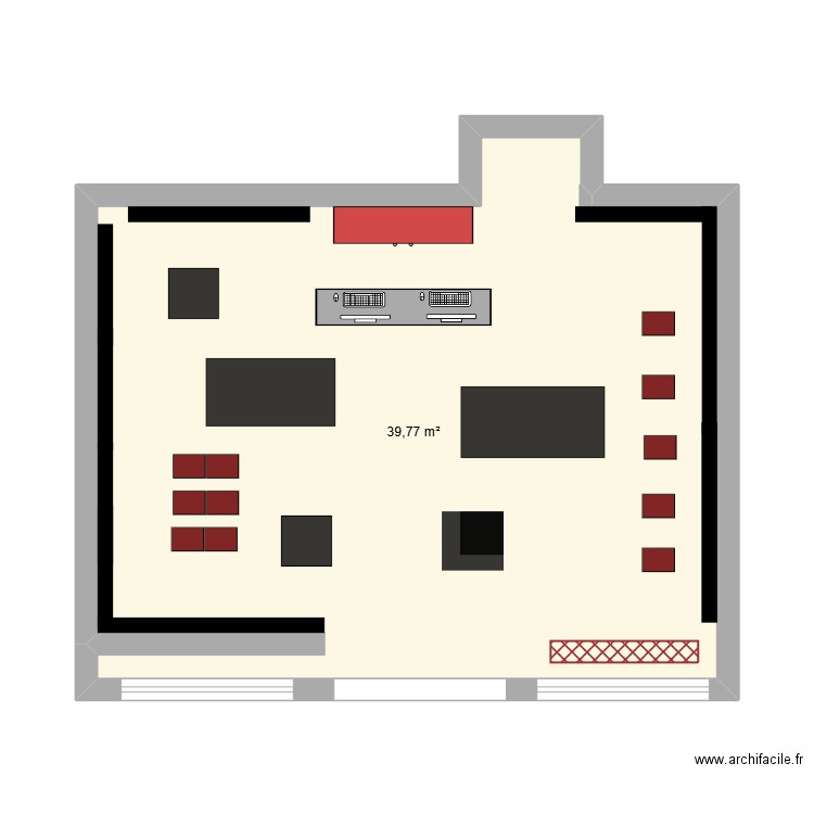 FOOTLOCKER ST GREG magasin. Plan de 1 pièce et 40 m2