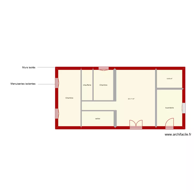 quinnesiere biras &eacute;tape 1 rdc. Plan de 