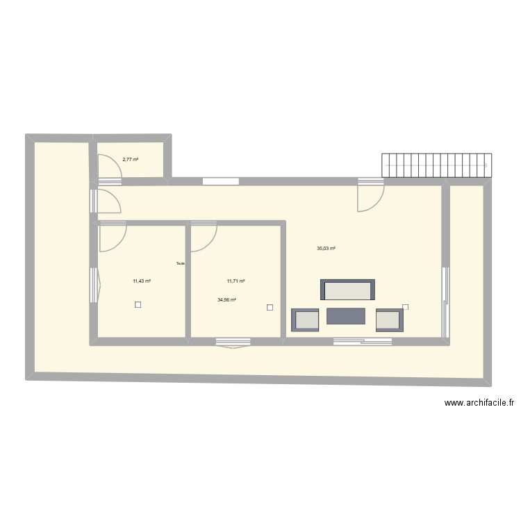 plant maison 1 ere. Plan de 5 pièces et 96 m2