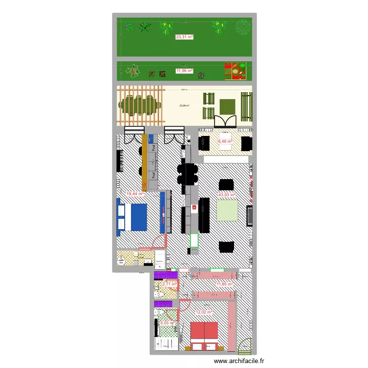 131 POMPE 42. Plan de 11  et 163 m²