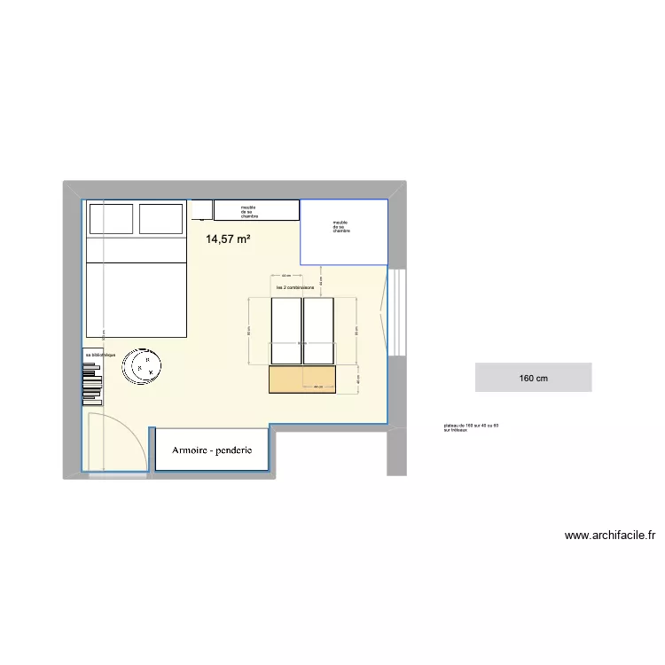 chambre Marin. Plan de chambre Marin. Plan de