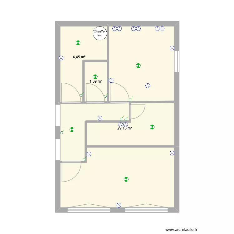Catherine2. Plan de 3 et 35 m² Catherine2. Plan de 3 et 35 m²