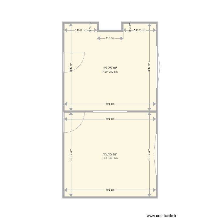 jeannot theodore bac. Plan de 2 pièces et 30 m2