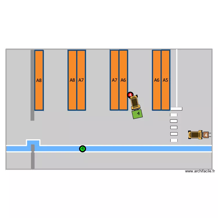 POSITION ACCIDENT 4. Plan de 11  et 758 m²