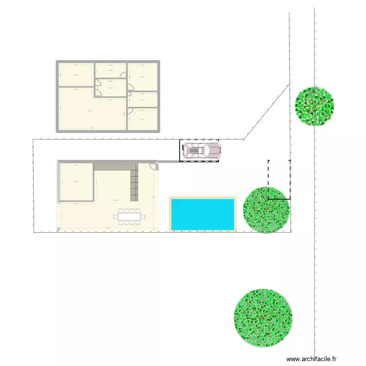 boucau bois. Plan de 9  et 216 m²