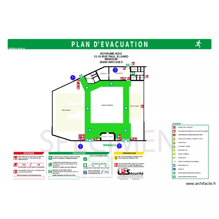 Royaume Kids. Plan de 