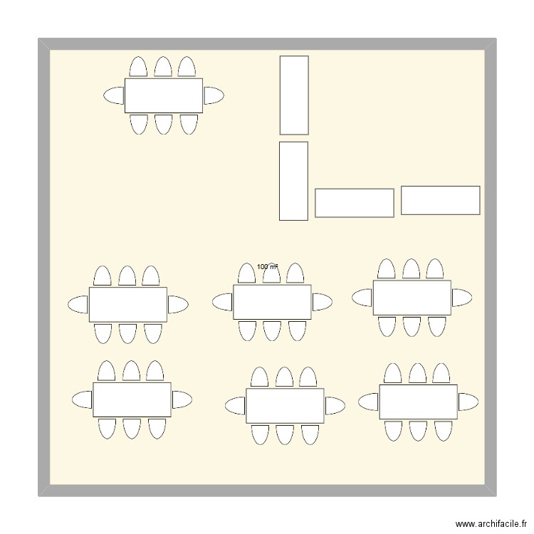 chapiteau noel. Plan de 1 pièce et 100 m2