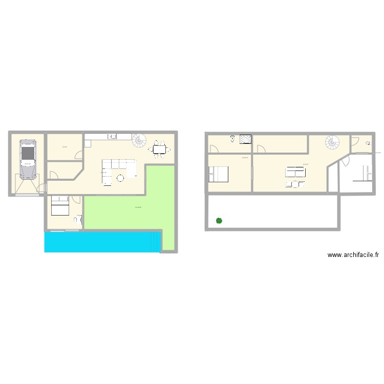 PF - espace 16. Plan de 6 pièces et 223 m2