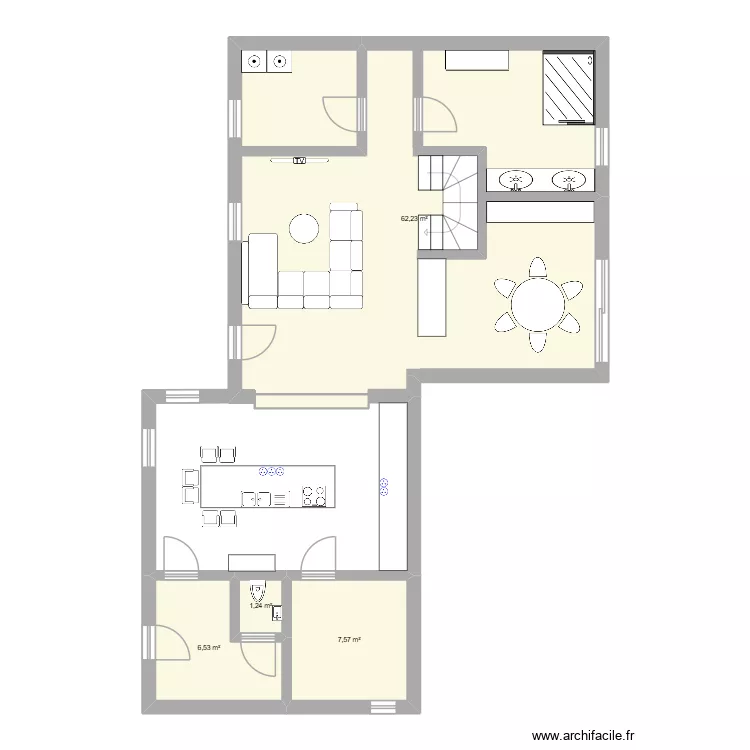 St Aubin. Plan de 4 et 78 m² St Aubin. Plan de 4 et 78 m²