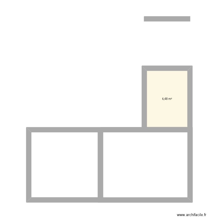 Villeneuve 2. Plan de 1 pièce et 6 m2