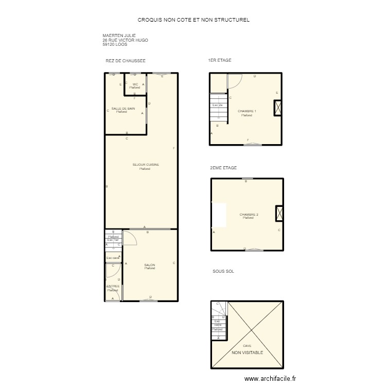 Maerten Loos - PB. Plan de 13 pièces et 101 m2