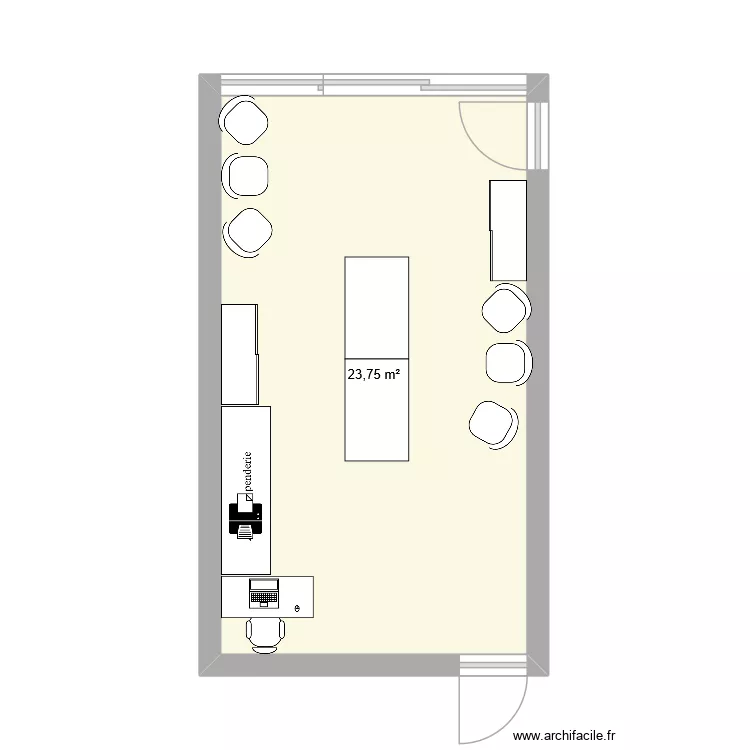 D103 salle ( AEPA). Plan de 1 et 24 m² D103 salle ( AEPA). Plan de 1 et 24 m²