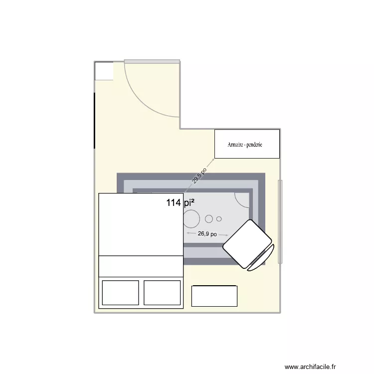 chambre. Plan de 