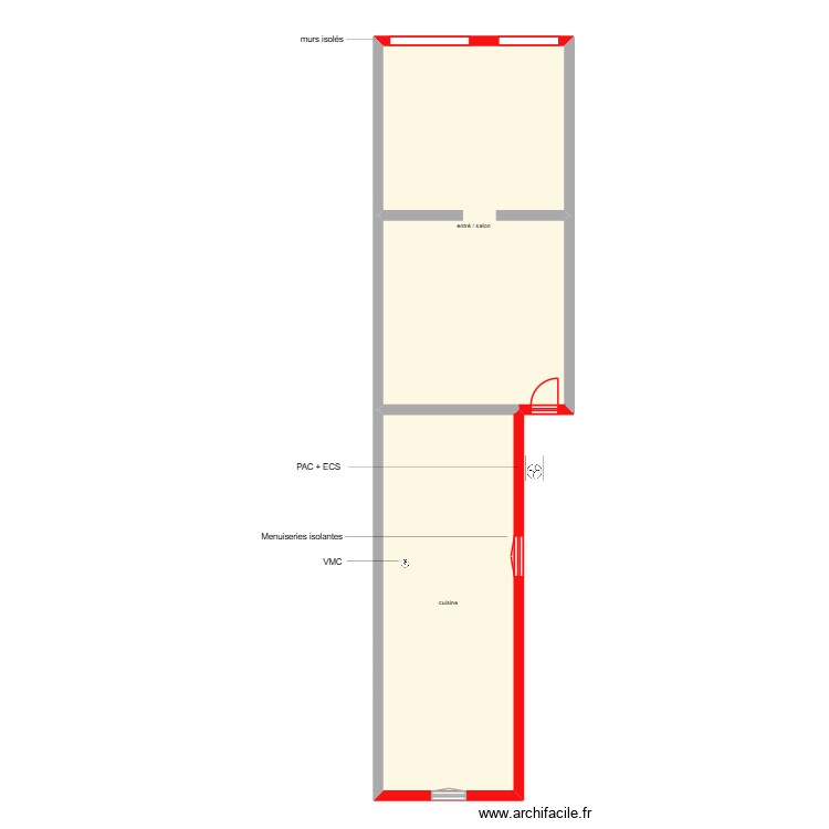 lacaud rdc &eacute;tape 2. Plan de 0 pièce et 0 m2