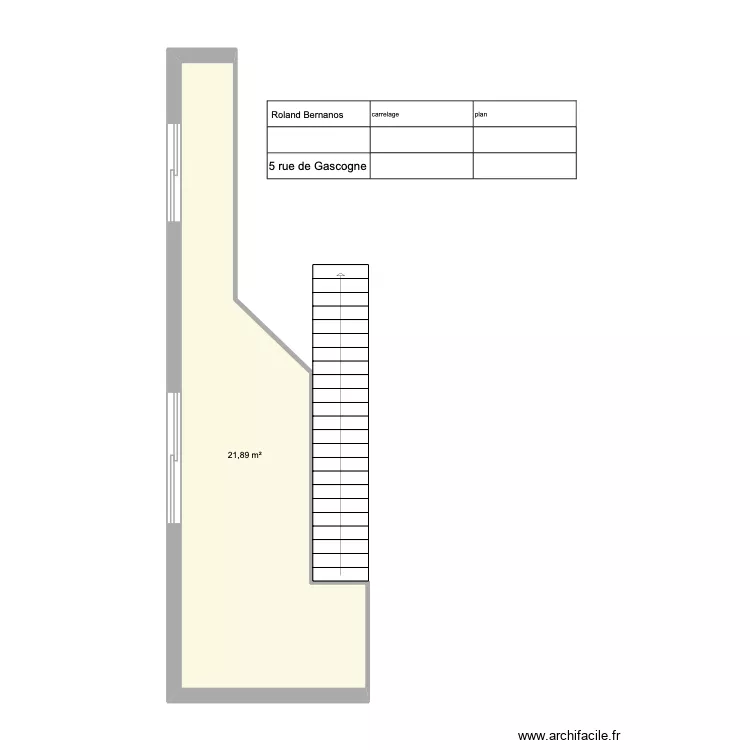 bermanosroland.. Plan de 1 pièce et 22 m² bermanosroland.. Plan de 1 pièce et 22 m²