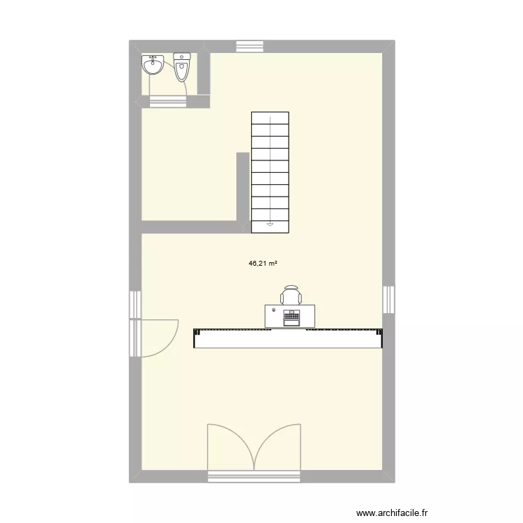 LOCAL SOFRAGOM. Plan de 1 et 46 m² LOCAL SOFRAGOM. Plan de 1 et 46 m²