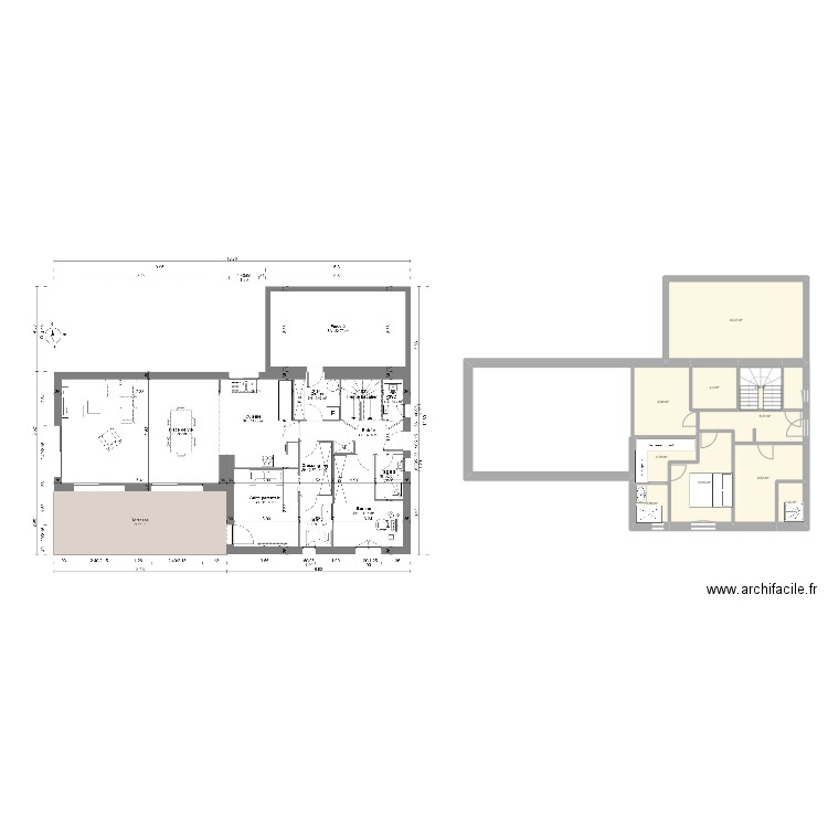 Maison Ollioules RDC 3. Plan de 10 pièces et 79 m2